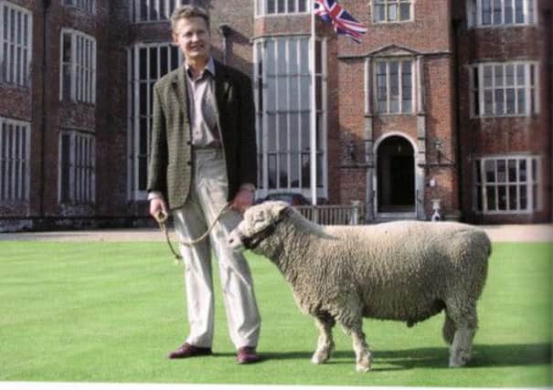 Richard Burrows who owns Danny House. He is pictured with his resident ram