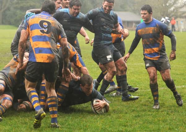 Chichester score a try against Gosport in the final home game of last season  Picture by Louise Adams C130512