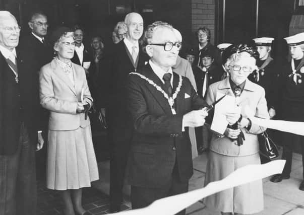 Sydney Little opens Adur Civic Centre in September 1980