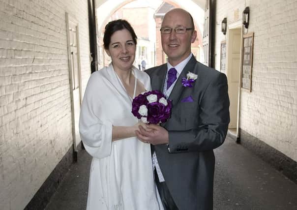 Helen Evans and Wayne Ladd on their big day