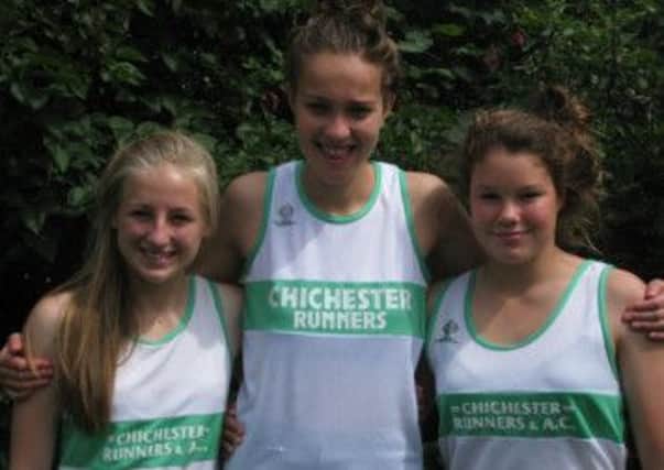 Sophie Anne Haigh, Izzie Brown and Jess Breach all represented the area at the English schools