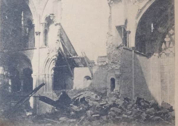 Chichester Cathedral looking North East after the fall of the Tower and Spire in 1861