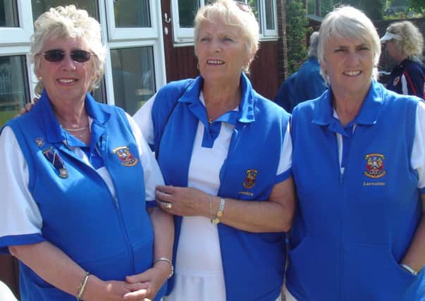 The Bexhill Bowls Club triple of Penny Spillane, Sandra Willis and Lorraine Irvine which has reached the national finals