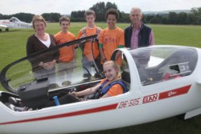 Students gliding at Southdowns Gliding Club at Cootham