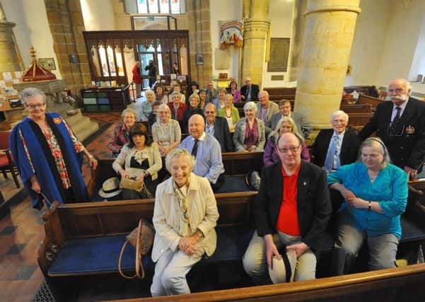 2/7/13- Members of the Royal Society of St George visiting St Mary's Church, Battle.