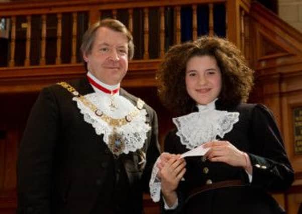 Christ's HospitalLola Seaton is pictured with the Lord of Mayor of London.