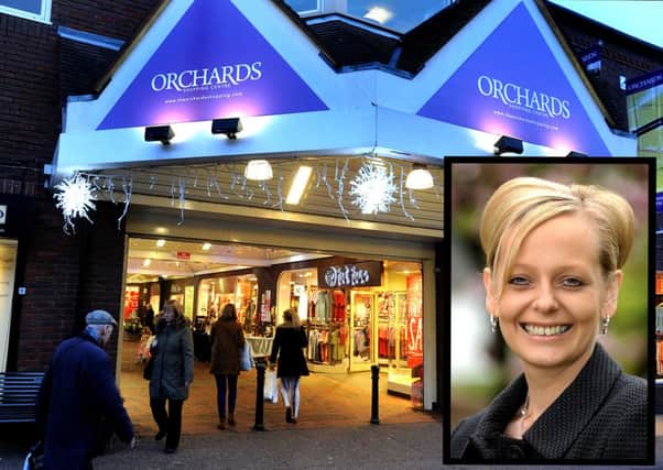 Orchards Shopping Centre, Haywards Heath. Nicola Bird, Orchards Centre Manager inset