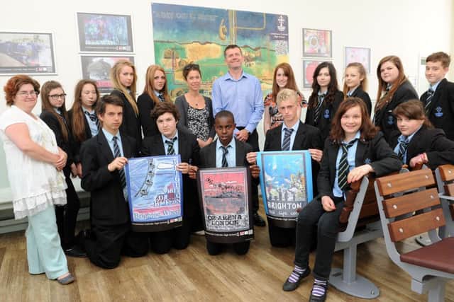 Chatsmore students unveil their artwork at Worthing station