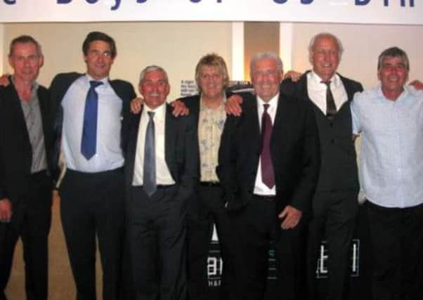 From left: Bobby Doyle, Ernie Howe, Colin Sullivan, Alan Biley, Bobby Campbell, Andy Rollings and Neil Webb