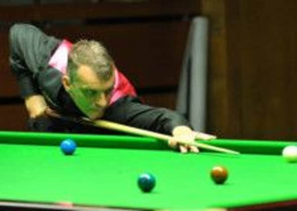 Mark Davis's progress in the Australian Goldfields Open was halted by Mark Selby. Picture courtesy World Snooker