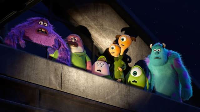 Undated Film Still Handout from Monsters University. Pictured: MIKE and SULLEY amongst other MU monsters. See PA Feature FILM Mirren. Picture credit should read: PA Photo/Disney Pixar. WARNING: This picture must only be used to accompany PA Feature FILM Mirren.