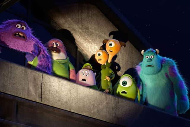 JPTG-12-07-13-010 Monsters University

Undated Film Still Handout from Monsters University. Pictured: Mike (voiced by BILLY CRYSTAL) and Sulley (voiced by JOHN GOODMAN) amongst other MU monsters. See PA Feature FILM Film Reviews. Picture credit should read: PA Photo/Disney Pixar. WARNING: This picture must only be used to accompany PA Feature FILM Film Reviews.