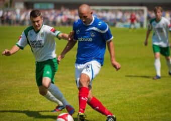 Action from the Rocks' clash with Pompey  Picture by Tommy McMillan