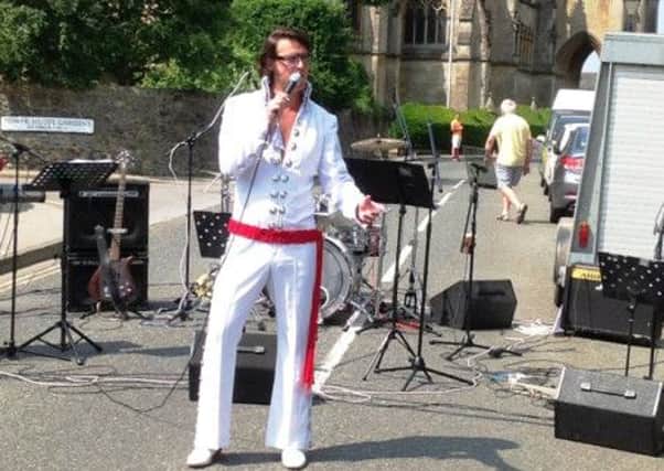 The Nevada King performing at the 1950s-style summer fete at St Nicholas' Church, Arundel