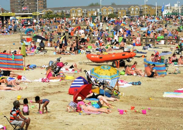Sun-seekers are being warned to stay cool as temperatures continue to soar  L28724H13