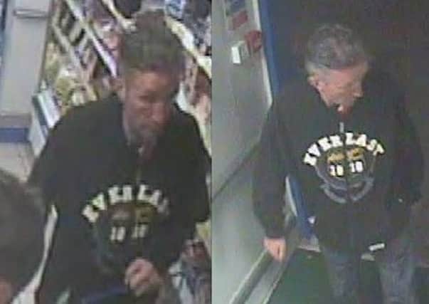 CCTV images of a man police want to speak to in connection with an assault in Bognor Regis