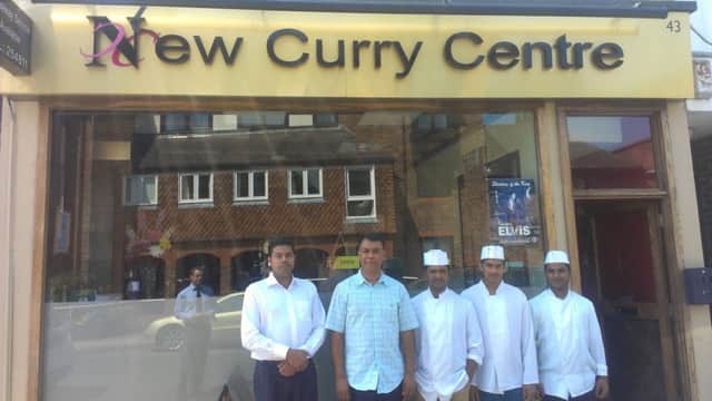 Manager Rana Zaman (second from left) with head chef Rajesh Ahmed (third from left) and other staff