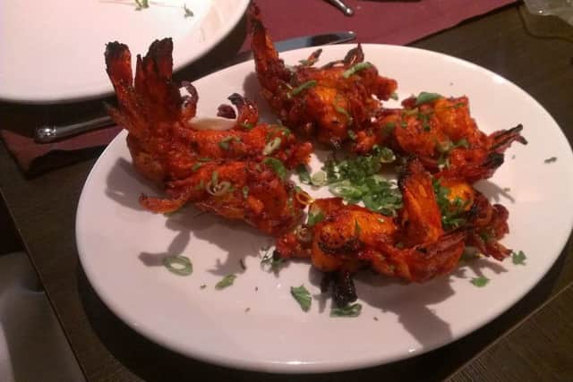 Jhinga-lal (king prawns) at The New Curry Centre