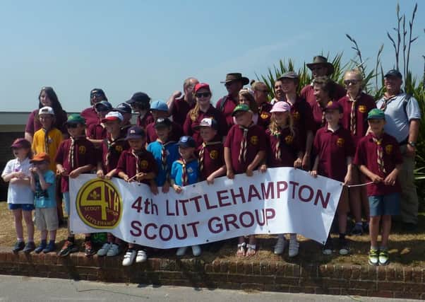Members of the 4th Littlehampton Scout Group after their pier-to-pier walk