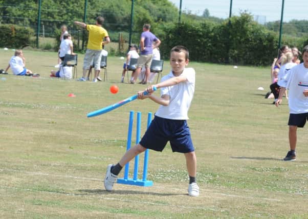 Pupils from East Wittering, West Wittering and Sidlesham Primary schools taking part in the chance to shine project at West Wittering Cricket Club Picture by Kate Shemilt.C130977-3