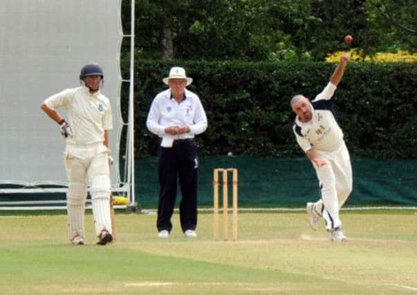 Glen Houchen bowling for Pulborough against Middleton Picture by Kate Shemilt C131005-4