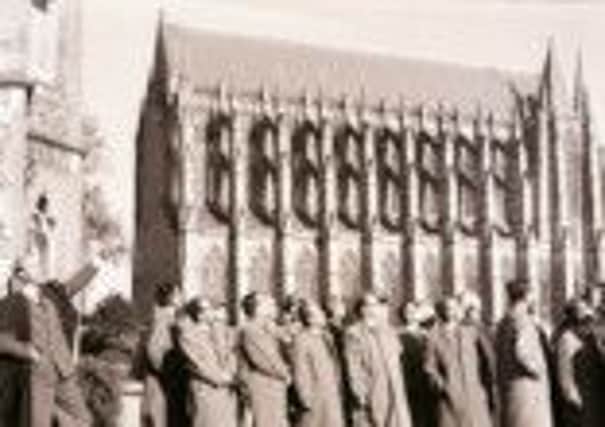 Visitors at Lancing College in 1959