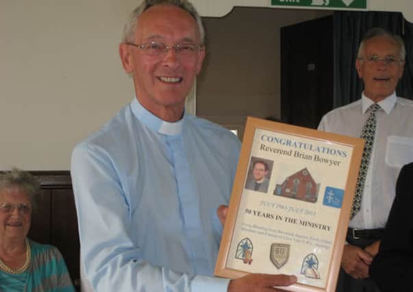 Revd. Brian Bowyer on his 50th anniversary in the church