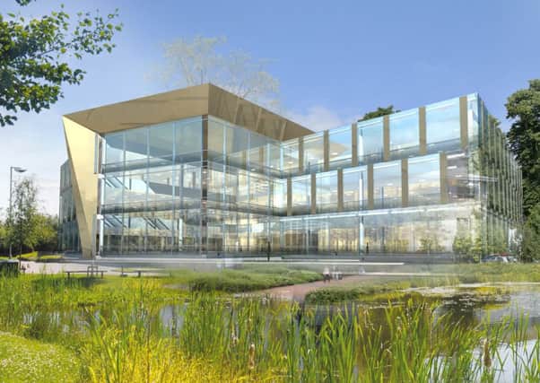 An illustrative image of what a building in the new North of Horsham business park may look like.