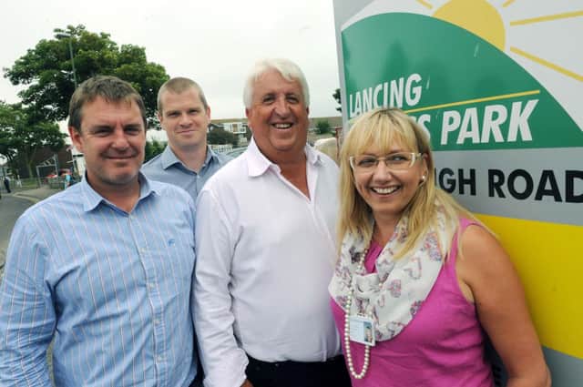 BID chairman Michael Punter (centre-right), with supporters of the BID W31573H13