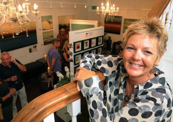 Lisa Ridgers' artwork is proving popular at her exhibition in the Cloud Gallery
