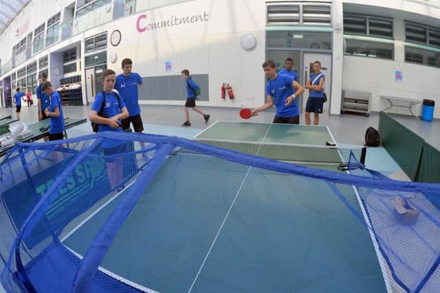 A new table tennis programme has been launched at Bexhill High School. Picture by Steve Hunnisett (eh31001b)