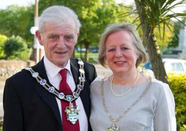 Cllr Terence Chapman alongside his wife Anne