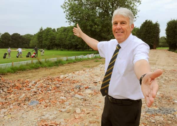 John Lines at the site for the new proposed ground for Horsham FC last month. Photo by Derek Martin