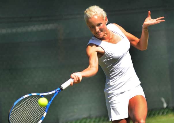 Antonia Smallbone executes a forehand during last year's Rye International Tennis Festival