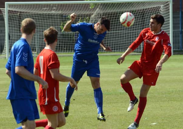 Action from Shoreham's friendly with Worthing on Saturday