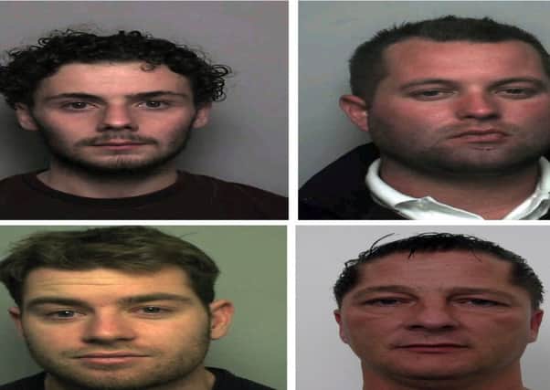 Clockwise from top left: Fuller, Gasson, Mitchell and Heron. Photo property of Sussex Police