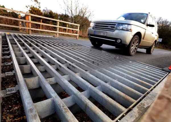 Cattle grids on Beggars Wood Road, North Chailey