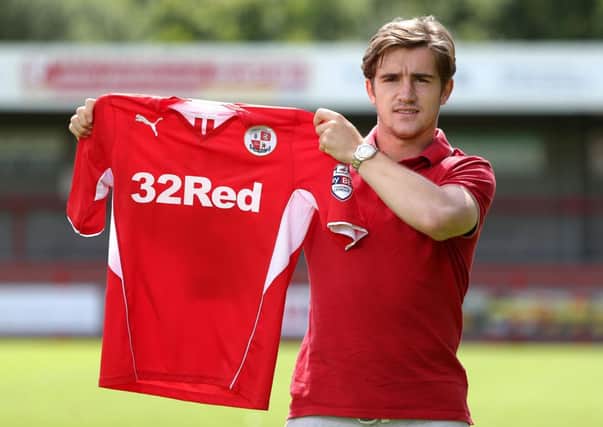 JAMES BOARDMAN / 07967642437
Crawley Town's latest signing Luke Rooney at The Broadfield Stadium in Crawley. August 06, 2013.