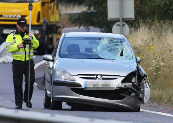 The damaged Peugeot 307 after the fatal incident