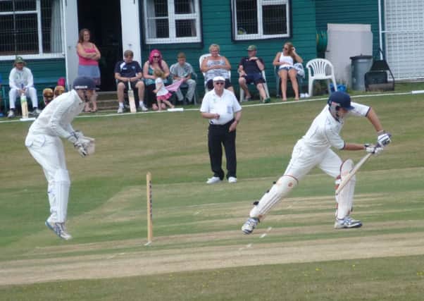 Ed Smissen is solid in defence for Crowhurst Park against Pulborough. Picture by Simon Newstead