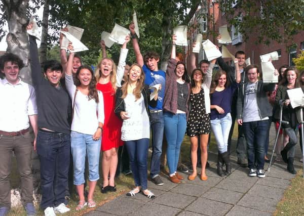 Students from the College of Richard Collyer celebrate another outstanding set of A-level results.