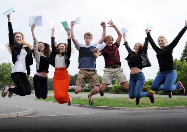 Students across the district celebrated their A-level results last week. Full coverage can be today's County Times. S13340145x - photo by Steve Cobb