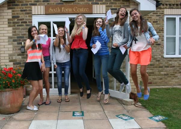 Farlington students celebrate their A-level results (submitted).