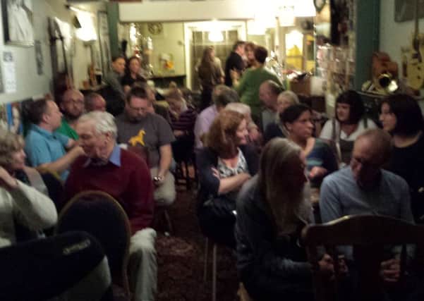 Meeting to discuss fracking at the Tanners Arms pub in Brighton Road on Monday August 12 (JJP).