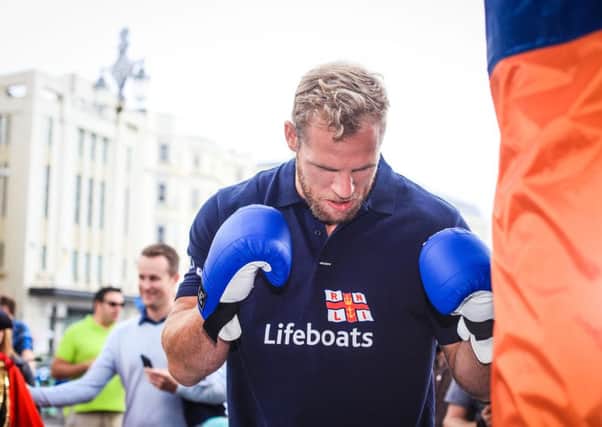 England rugby star James Haskell takes the Respect the Water Punchbag Challenge