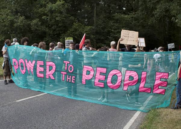 Fracking protest at Balcombe Sunday, August 18