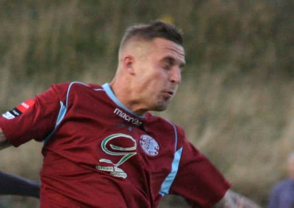 Kenny Pogue came off the bench to give Hastings United a 2-1 win at Hythe Town. Picture by Terry S. Blackman