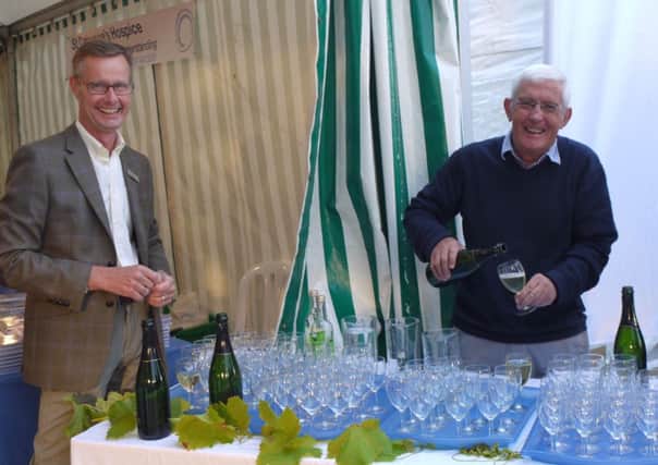 John Goss and Frank Catlow serving bubbles at last years event