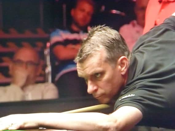 Mark Davis in action at the Paul Hunter Classic