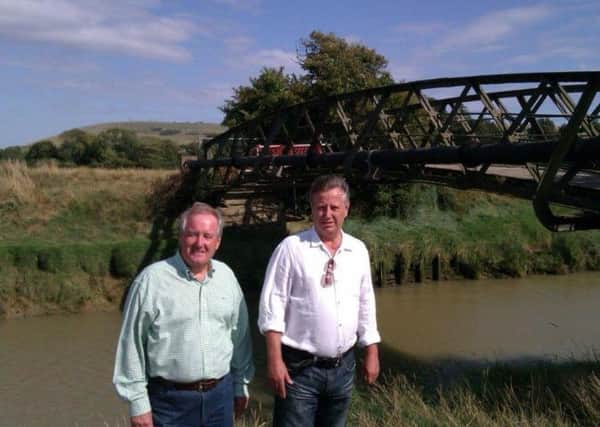David Barling and Phil Bowell standing by White Bridge
